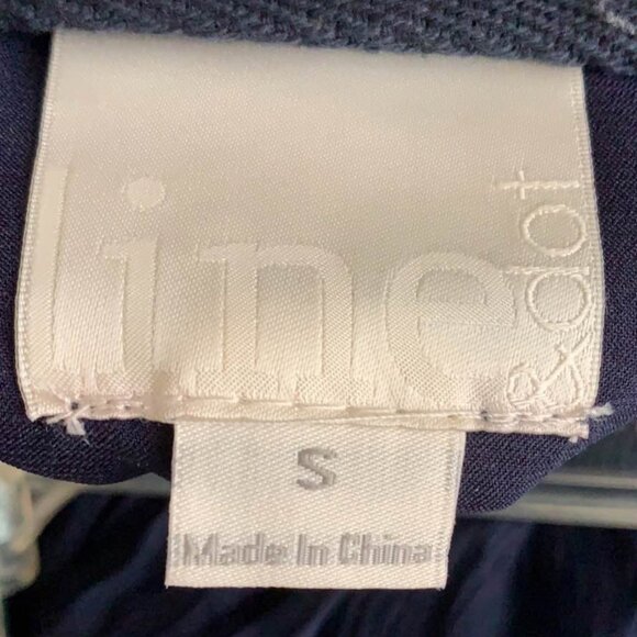 Line Dot Line Dot navy pleated full length skirt size S - Picture 8 of 9